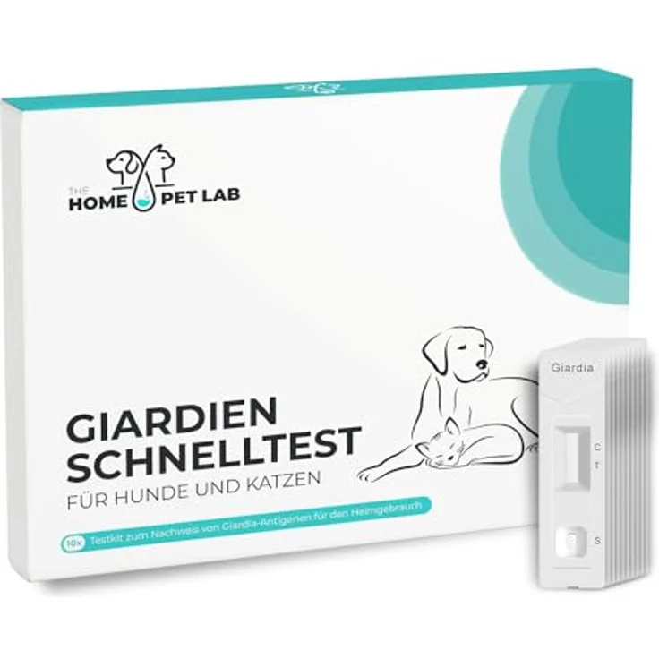 The Home Pet Lab Giardien Schnelltest für Hund & Katze, Laborgeprüft, 10 Tests, einfache Anwendung mit Anleitung in Deutsch und Englisch – Bild 1