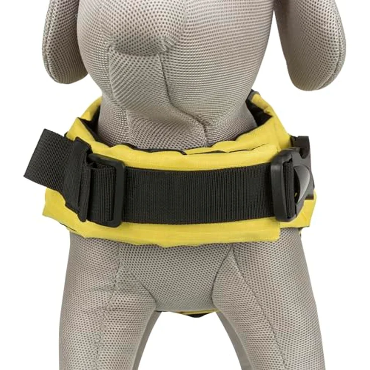 TRIXIE Hunde-Schwimmweste M: 45 cm (bis 30 kg) neon-gelb – schnell trocknende Rettungsweste mit Rettungsgriff für Sicherheit bei Wasseraktivitäten – Bild 3