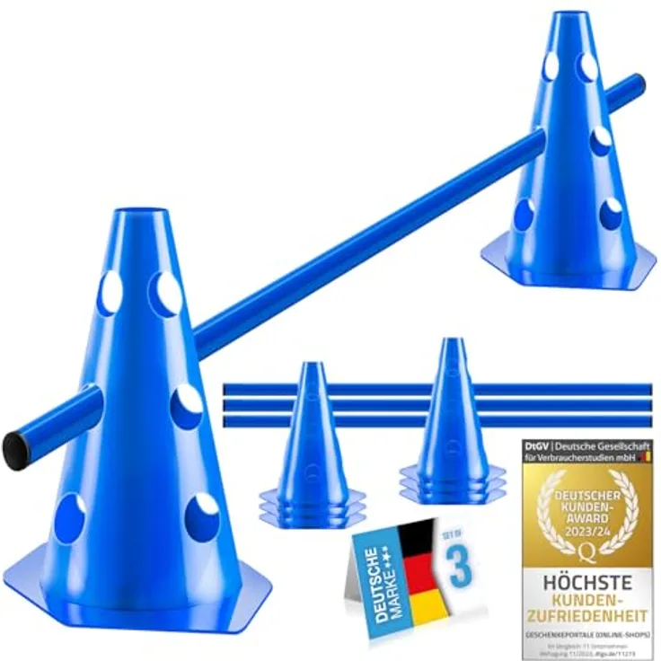 all Pets United® Agility Set Hunde, 3X Steckhürde 100cm mit flexibler Höhenanpassung, wetterfest und sicher für Hundesport
