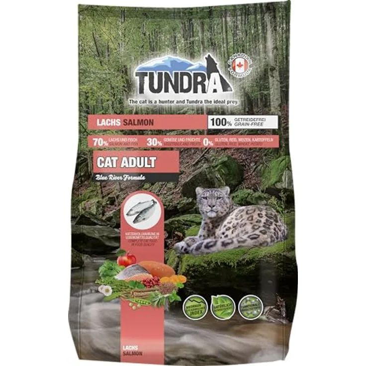 Tundra Cat Trockenfutter (getreidefrei) Lachs - Salmon, 1,45 kg, hormonfreies Fleisch in Lebensmittelqualität