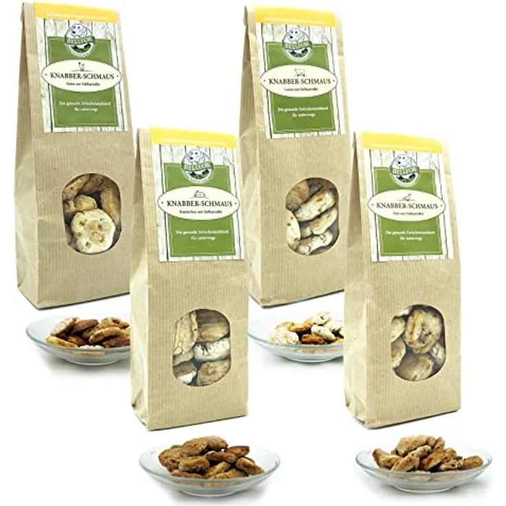 Bellfor Knabber-Schmaus, Gesunde Hundekekse im Sparset, 4 x 100 g, getreidefrei und glutenfrei, ideal für Allergiker und empfindliche Hunde – Bild 2