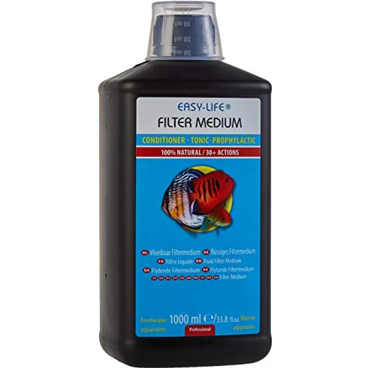Easy Life Flüssiges Filtermedium zur Wasseraufbereitung, 1000 ml, 100 % natürliche Inhaltsstoffe, hochwirksam für Süß- und Meerwasseraquarien – Bild 1