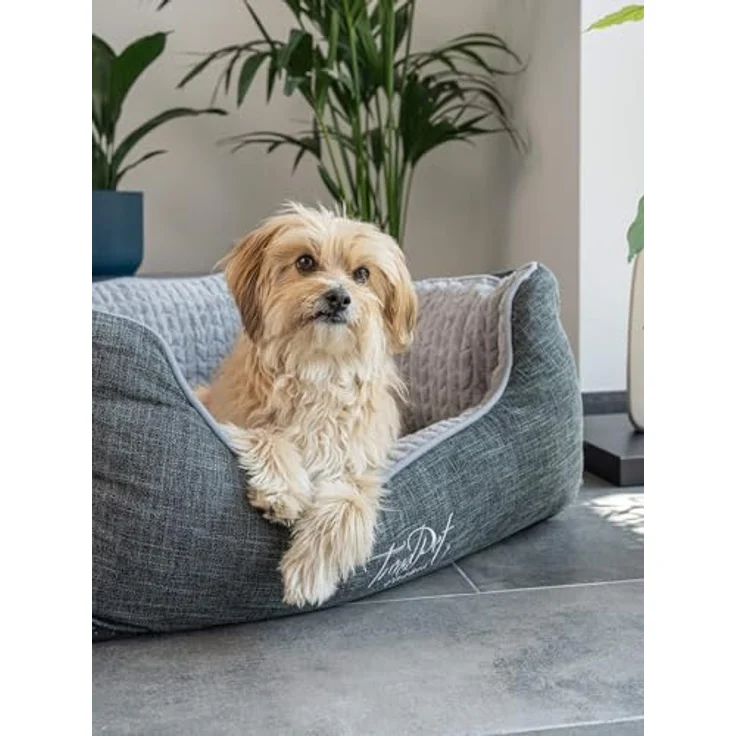 TrendPet VitaBed, Orthopädisches Hundebett mit 5cm Memofoam, Bezug abnehmbar und waschbar, 80x70cm – Bild 2