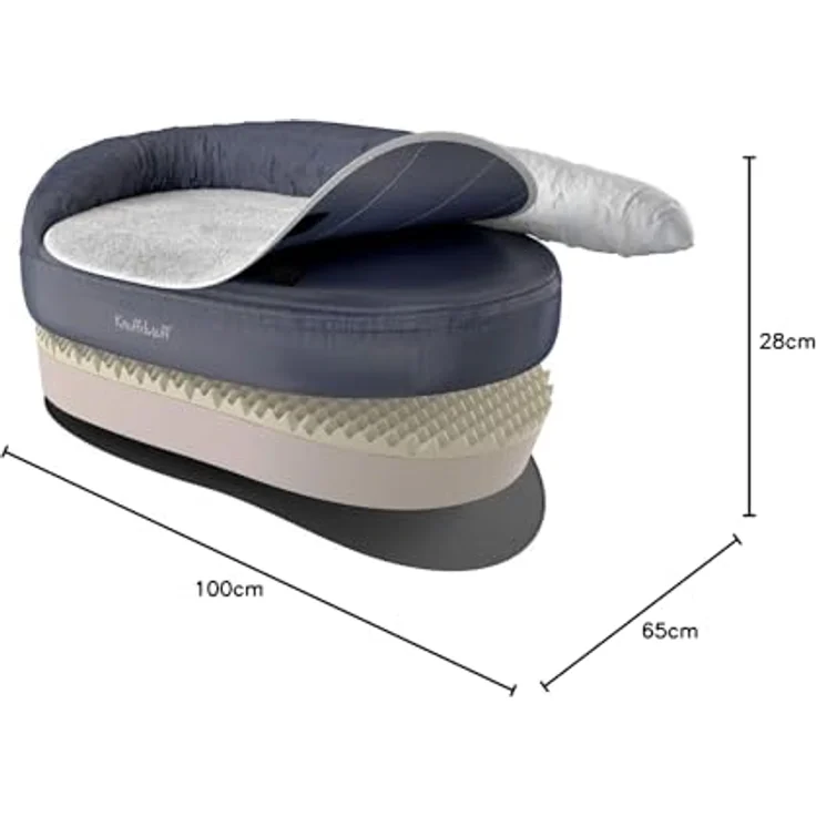 Knuffelwuff Orthopdisches Hundebett Jessy XXL grau: Tests, Infos &  Preisvergleich