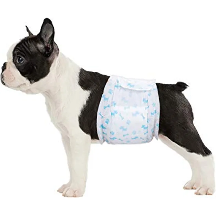 Flying Paws Rüdenwindel S, 52 Stück Einweg-Hundewindeln für kleine Rüden, super saugfähig, Passform 30-48 cm, atmungsaktiv mit pfotendesign