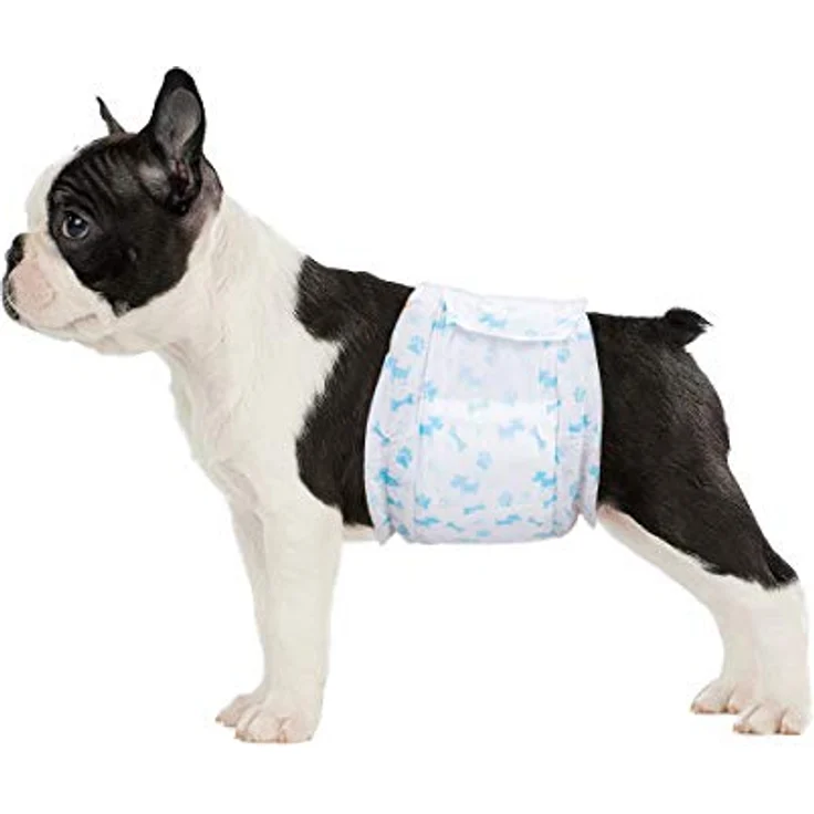 Flying Paws Rüdenwindel S, 52 Stück Einweg-Hundewindeln für kleine Rüden, super saugfähig, Passform 30-48 cm, atmungsaktiv mit pfotendesign – Bild 1