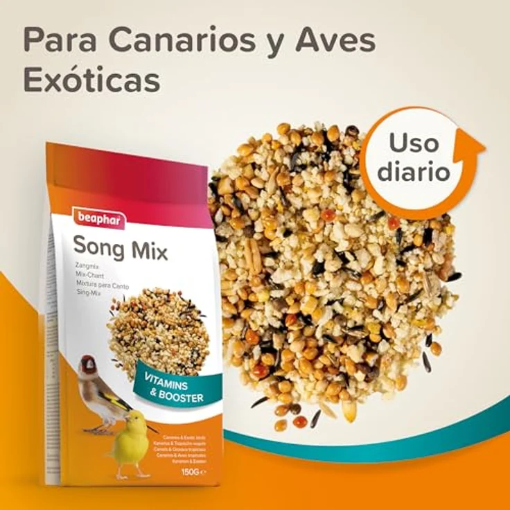 Beaphar Sing-Mix, 150g Vogelfutter mit essentiellen Vitaminen zur Gesangsstimulierung für Kanarienvögel und exotische Vögel – Bild 4
