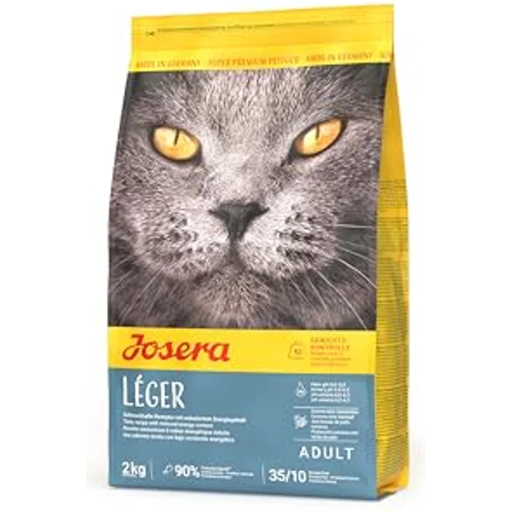 JOSERA Léger, Premium Trockenfutter für ausgewachsene Katzen, wenig Fett & viel Protein, weizenfrei, 1 x 2 kg – Bild 1