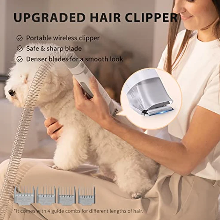 PETKIT Pet Grooming Vacuum Kit (LM4), 5-in-1 Pflegeset mit leistungsstarkem Vakuum und geräuscharmem Motor – Bild 5