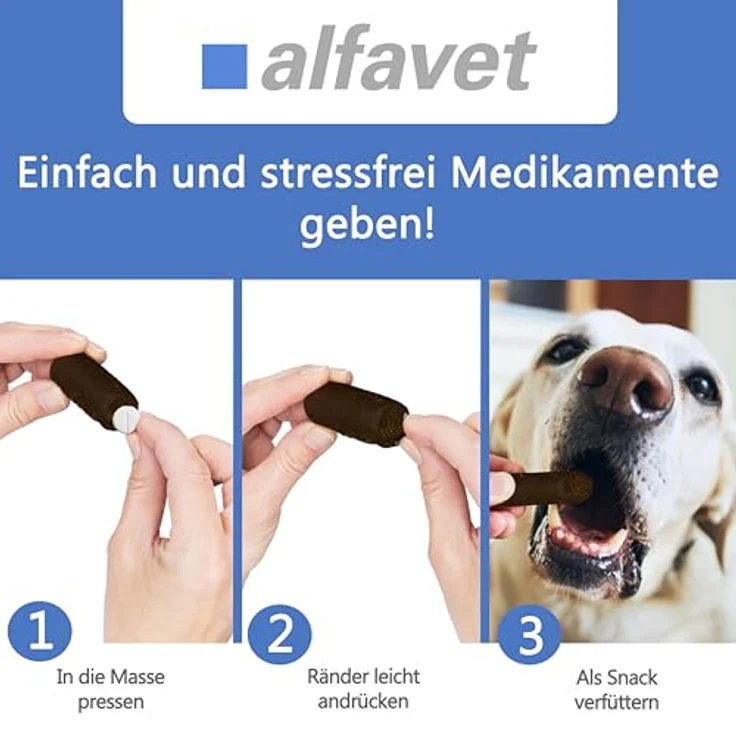 alfavet FeliGum Trojaner, Formbare Leckerli für Katzen & Hunde, Stressfreie Tablettengabe, 6 x 10 g – Bild 3