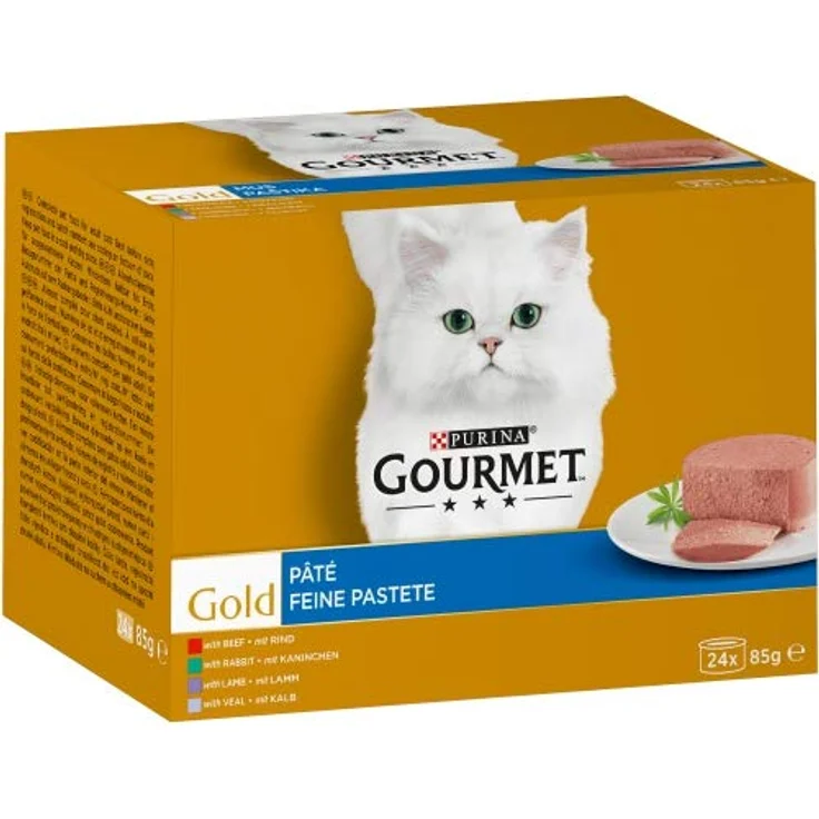 GOURMET Gold Feine Pastete Sorten-Mix, Katzenfutter für Feinschmecker, 96 x 85g, ohne künstliche Zusatzstoffe – Bild 2