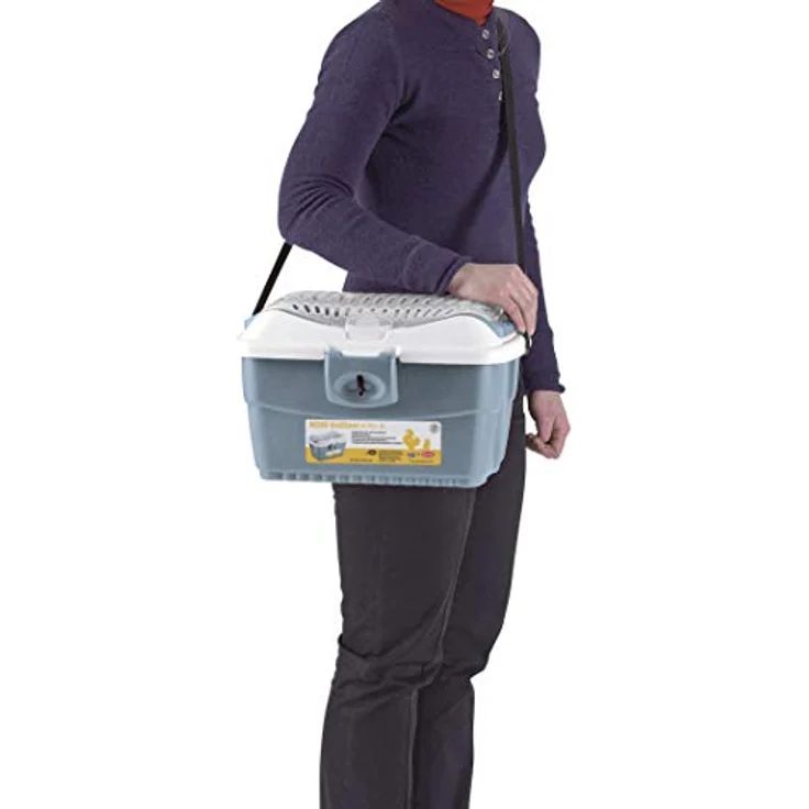 Kerbl Mini Gulliver Transportbox für Kleintiere blau 40x30x24cm 81776 – Bild 3