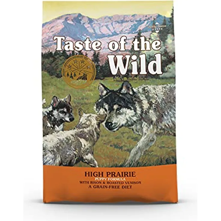 Taste of the Wild High Prairie Puppy, getreidefreies Hunde-Trockenfutter für Welpen, 2 kg