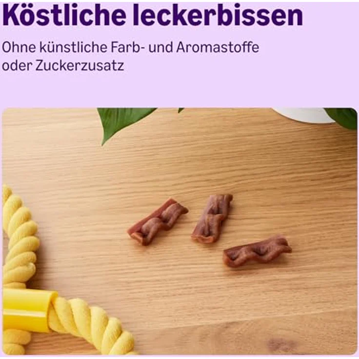by Amazon Streaky Rashers Hundesnack, 85g, ohne künstliche Zusatzstoffe, mit Biotin, Zink und Omega 3 für gesunde Haut und Fell – Bild 2
