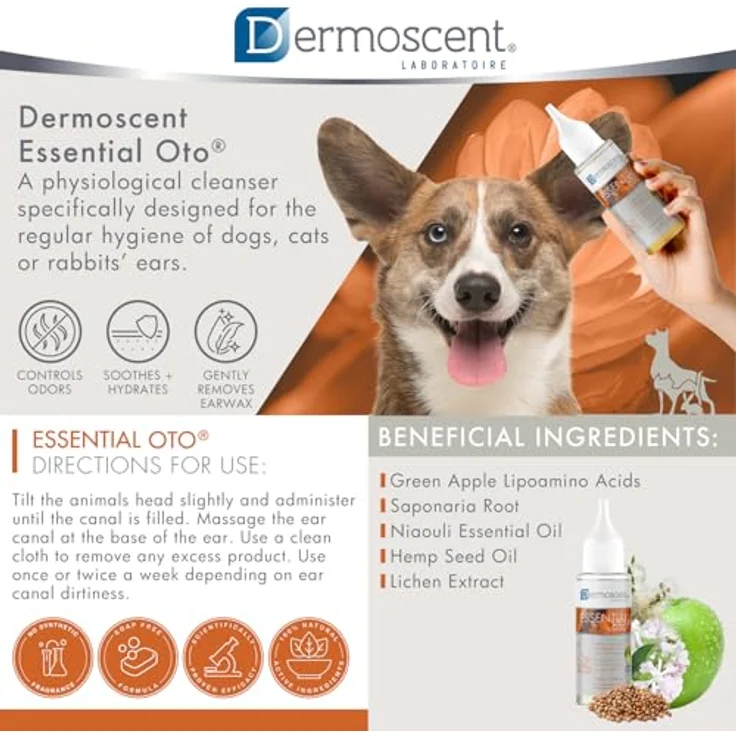 Dermoscent Essential OTO, Ohrenpflege für Hunde, reinigt und pflegt, 100 ml – Bild 3