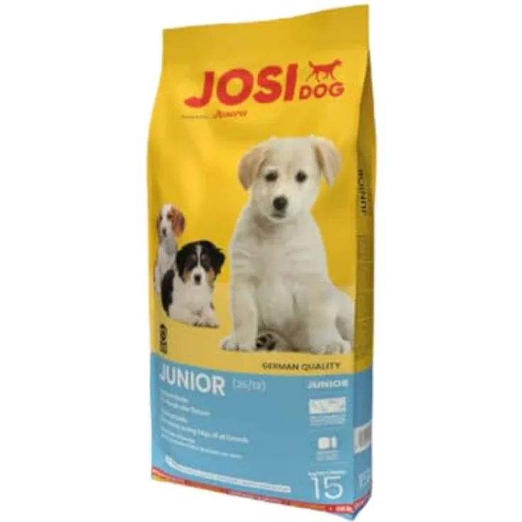 JosiDog Junior mit Huhn, glutenfreies Hunde-Trockenfutter für heranwachsende Welpen, 15 kg