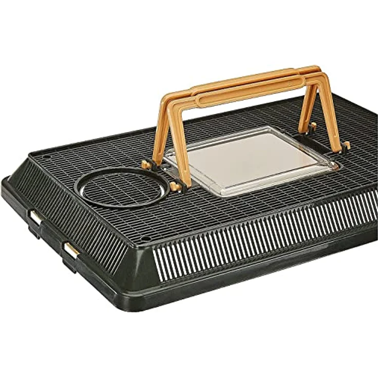 Exo Terra Standard Faunarium Medium, Schwarz - Ideal für Transport und Quarantäne von Terrarientieren, transparente Tür, gute Belüftung, leicht zu reinigen, Abmessungen 30 x 19,5 x 20,5 cm – Bild 5