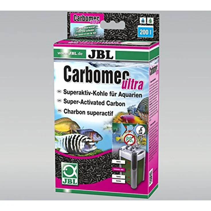 JBL Carbomec ultra 6235500, Superaktive Pelletierte Kohle für Meerwasser-Aquarienfilter, 800 ml, 100% phosphatfrei, pH-neutral – Bild 2