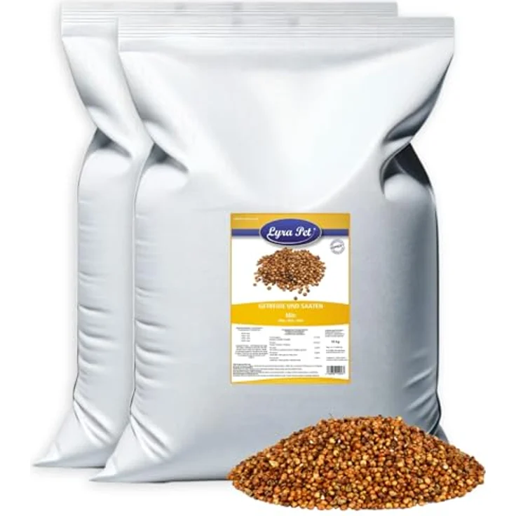 Lyra Pet® 20 kg Milo Sorghum-Hirse | Nährstoffreiches Ergänzungsfutter für Vögel & Kleinnager | Kohlenhydratreiche Energiequelle für Wildvögel – Bild 1