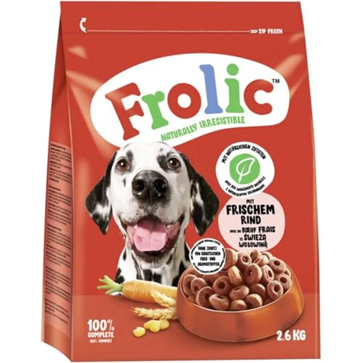 Frolic Beutel Rind 1,5kg, Hunde-Trockenfutter mit 100% Complete Rezeptur und frischem Rind – Bild 2