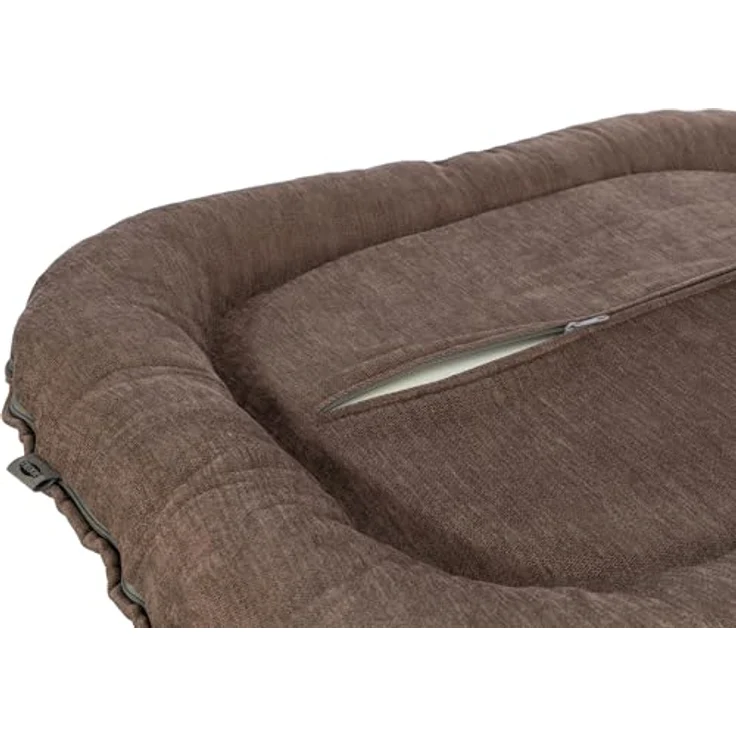 Trixie Hundekissen Vital Lennox, ovales orthopädisches Hundebett in Braun, 70×55cm mit viskoelastischem Schaum und rutschfestem Boden - 371345 – Bild 4