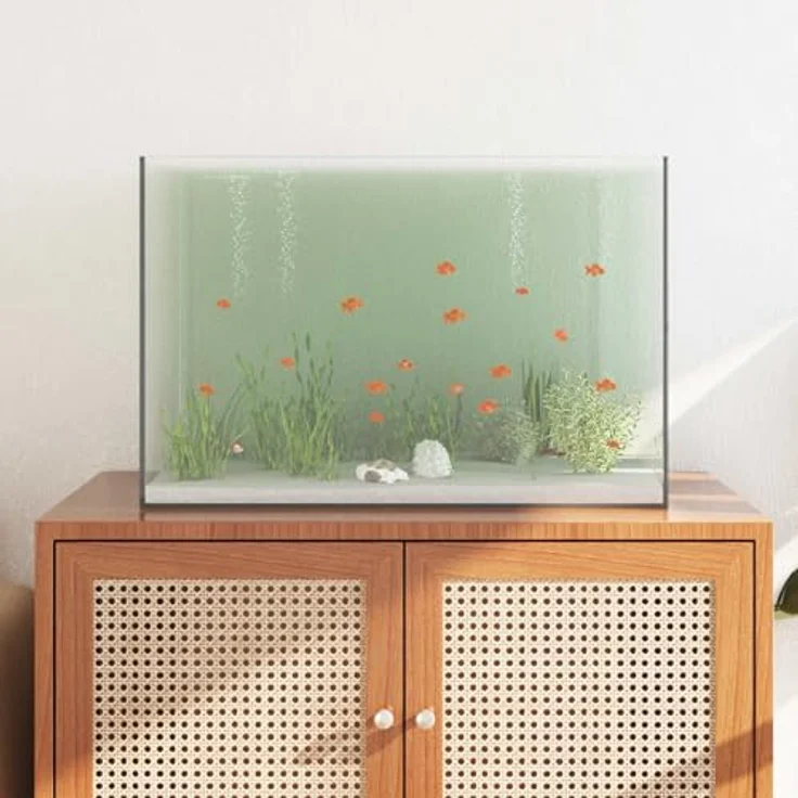 vidaXL Transparentes Aquarium 60 x 35 x 40 cm, modernes Design mit Speicher, robust und pflegeleicht – Bild 2