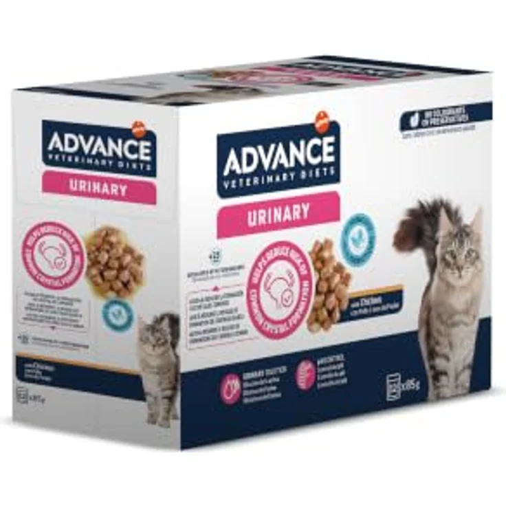 Affinity Advance Veterinary Diets Urinary, Katzenfutter-Multipack für Diät-Alleinfuttermittel, Unterstützung bei Struvitsteinen & Harnwegserkrankungen, 12 x 85 g – Bild 1