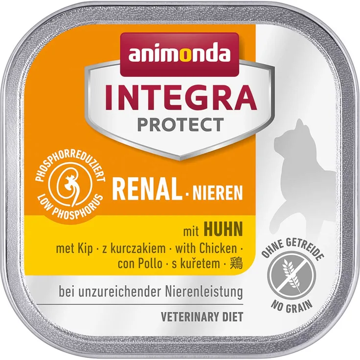 animonda INTEGRA PROTECT Renal, Katzen-Nassfutter mit Huhn für chronische Niereninsuffizienz, 16x100g