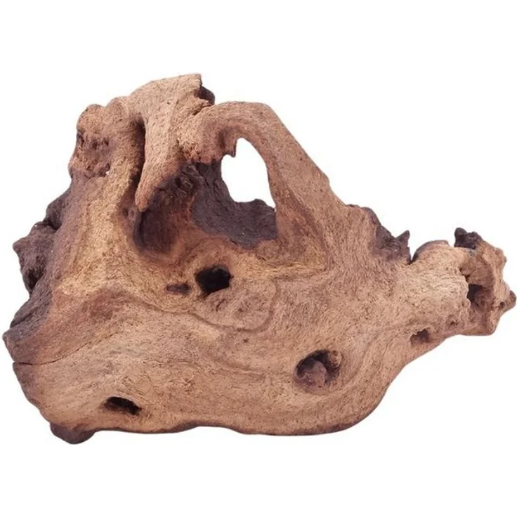 Aquaone M Mopani Wurzel Nr.4795, zweifarbige Aquarium Deko aus hartem Holz, 17x9x13cm, schnell sinkend