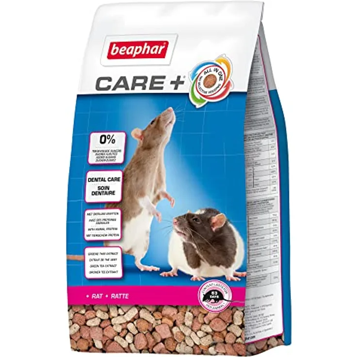 beaphar Care+ Rat 700gr, ausgewogenes Kleintierfutter für Ratten