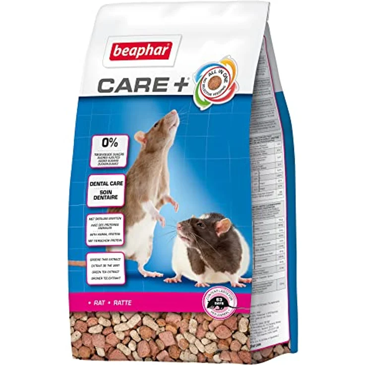 beaphar Care+ Rat 700gr, ausgewogenes Kleintierfutter für Ratten – Bild 1