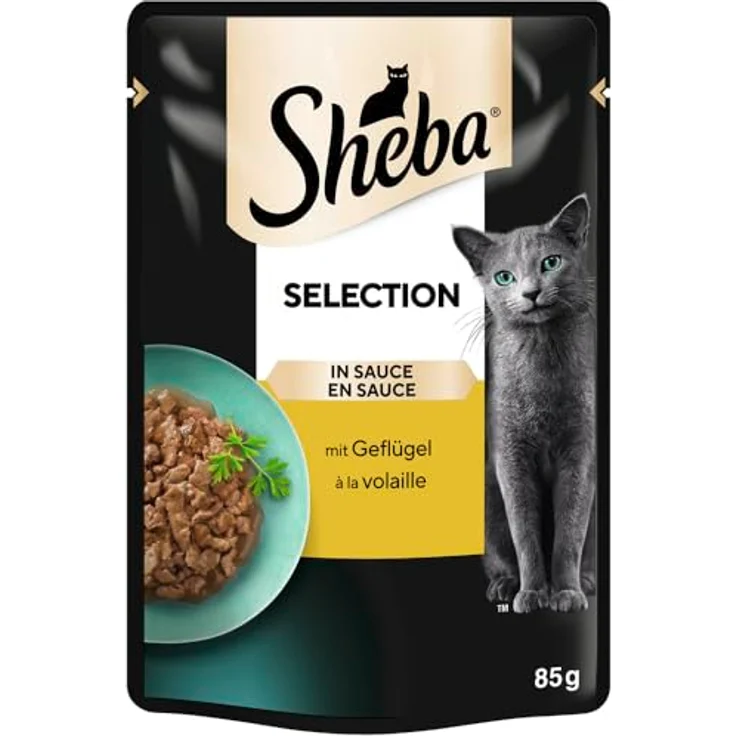 SHEBA Portionsbeutel Nassfutter für Katzen Selection in Sauce mit Geflügel, 28 x 85g, ohne künstliche Farb- oder Konservierungsstoffe – Bild 2