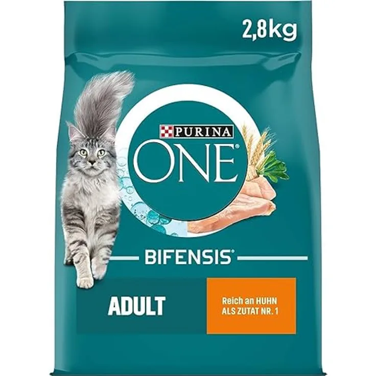 Purina ONE Bifensis Adult Katzenfutter, Huhn und Vollkorngetreide, 1,4 kg, Unterstützung der Abwehrkräfte und Zahnsteinreduzierung