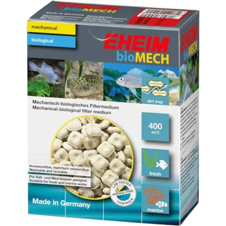 EHEIM BioMech Filtermedium für Aquarienfilter, 710 g, mechanisch-biologische Wasseraufbereitung für Süß- und Meerwasser, pH-neutral – Bild 2