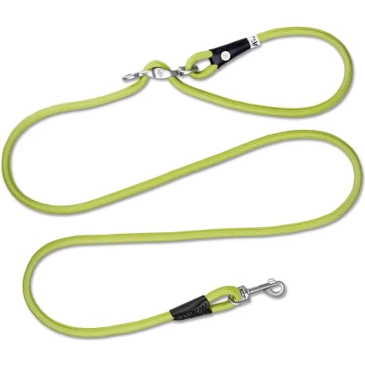 Curli Vario Comfort Leash Lime S, stufenlos einstellbare Hundeleine mit VARIO-LOCK-Buckle und stoßdämpfendem Nylonseil, 2 m – Bild 1