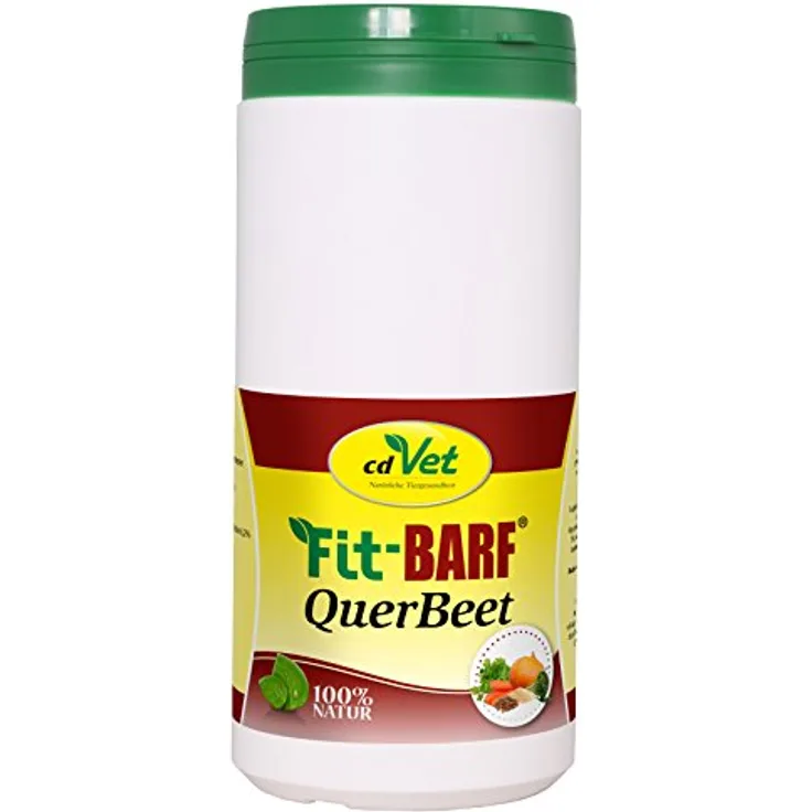 cdVet Fit-BARF QuerBeet, Ergänzungsfuttermittel für Hunde mit Gemüse und Obst, 640 g Pulver