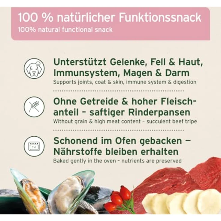 AniForte 4in1 Snack für Hunde 300g - Natürliche Rundumversorgung für Gelenke, Immunsystem, Verdauung, Fell & Haut, getreidefrei mit Grünlippmuschelpulver, Inulin, Hagebutte – Bild 3