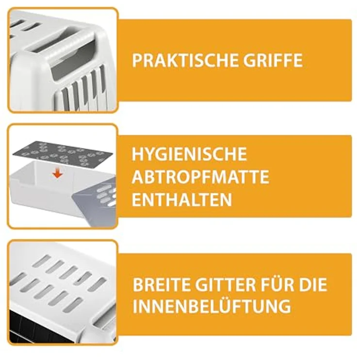Ferplast Autotransportbox Atlas Car, Hunde-Transportbox mit abnehmbaren Gittertüren, grau, B 72 x T 41 x H 51 cm – Bild 4