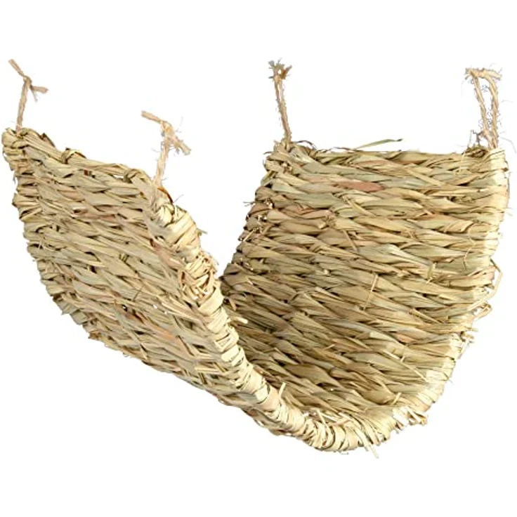 TRIXIE Tierbett Grasmatte für Nager, 100% Naturmaterialien, mit praktischen Schlaufen, ideal für Käfige – Bild 2