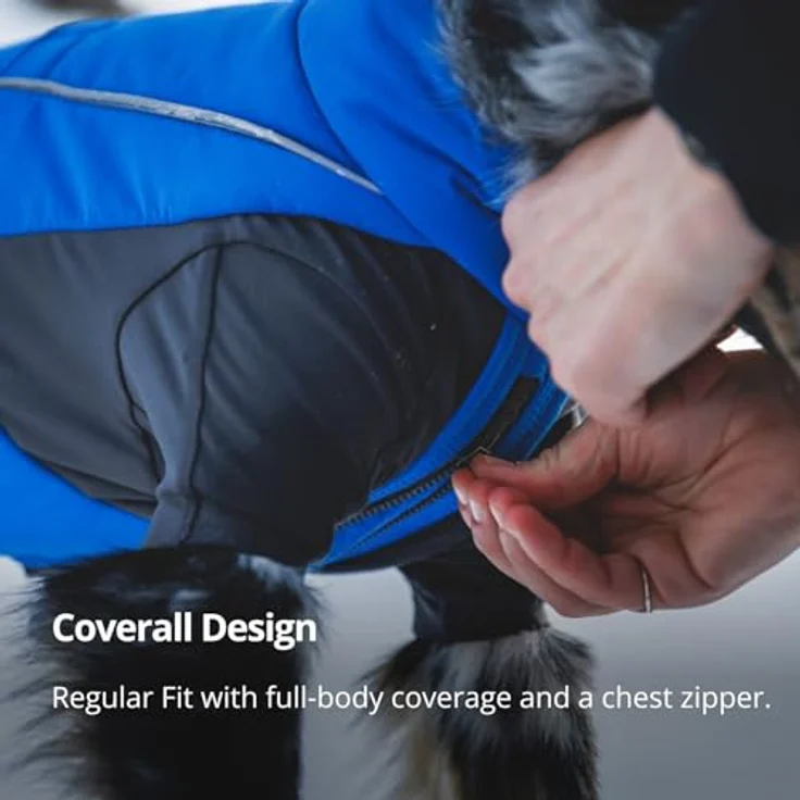 Ruffwear Vert Coverall Hundemantel, vollständige Abdeckung, schützt vor Regen und Wind, Blue Pool, Größe L (56-71 cm) – Bild 3