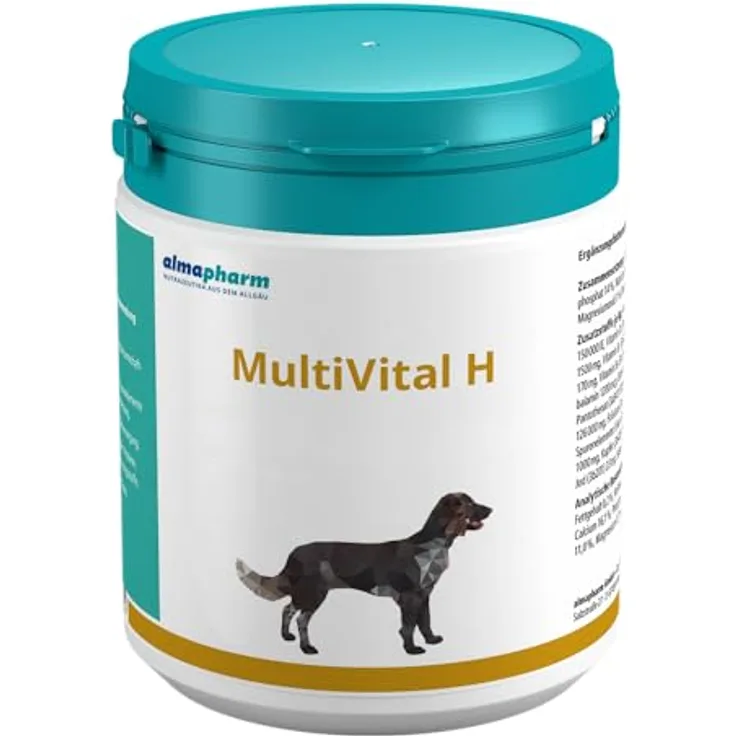 almapharm MultiVital H | 500 g | Hypoallergenes Ergänzungsfuttermittel für Hunde mit Vitaminen, Mineralstoffen und Spurenelementen