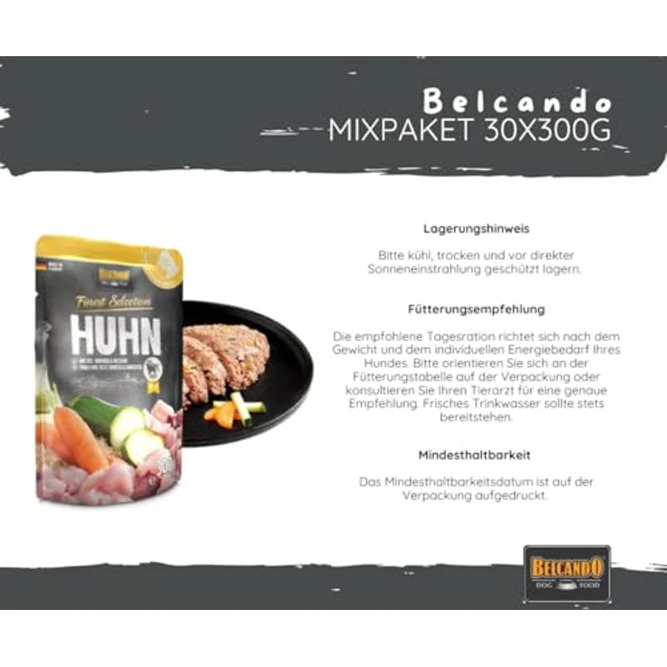 Belcando Finest Selection Hundefutter 15x300g Mixpaket – Nassfutter in 5 Sorten: Rind, Lamm, Huhn, Ente & Wild, getreidefrei, hohe Akzeptanz, premium Qualität aus Deutschland – Bild 5