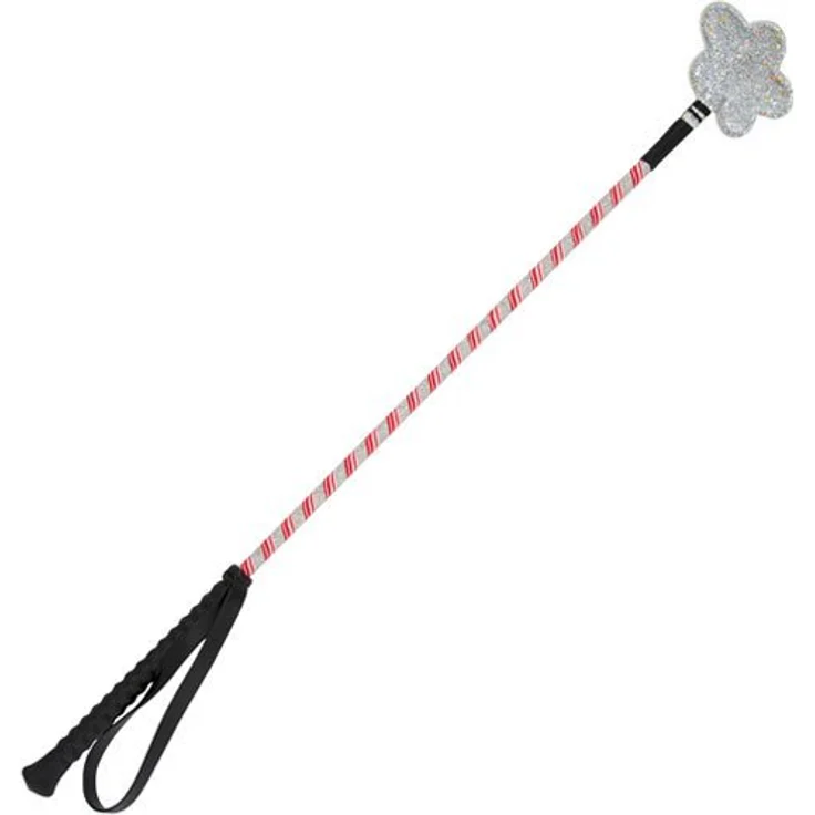 Covalliero Kerbl Kinder Gerte Springgerte, 65 cm, pink-silber, mit Klatsche, Fiberglas mit Nylon überzogen, Glitzerapplikationen – Bild 2