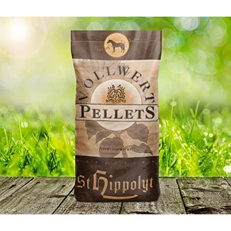 St. Hippolyt Vollwertpellets, haferfreies Pferdefutter kaltgepresst mit Kräutern und Ölen, 25 kg – Bild 1