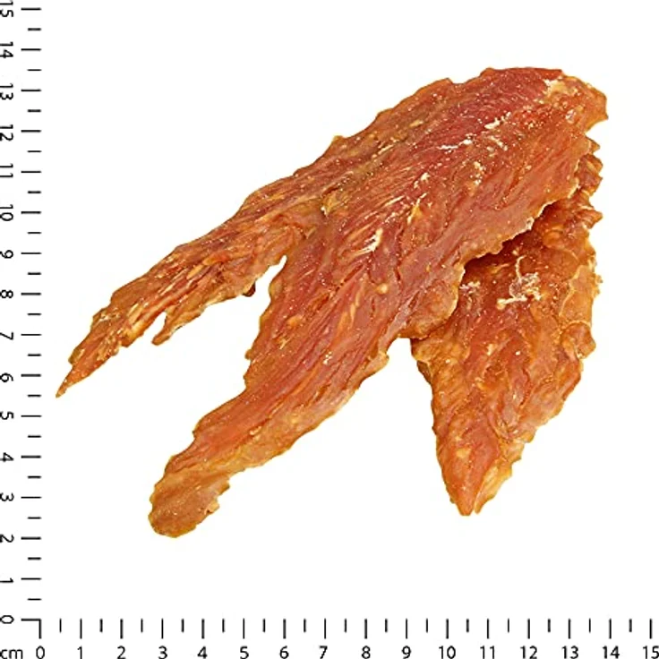 Antos Dörrfleisch für Hunde, 400 g Hühnerbrustfilets pur, knackig, fettarm, 10-15 cm lange Stücke – Bild 2