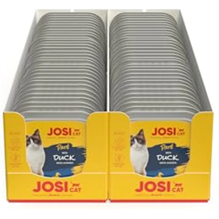 JosiCat Paté mit Ente (32 x 100 g) | Premium Nassfutter für ausgewachsene Katzen | getreidefrei | mit Vitaminen D3 & E | Made in Germany – Bild 2