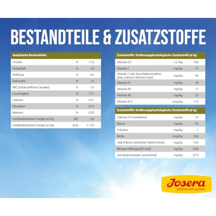JOSERA Meat Lovers Menu Chicken with Carrot, Premium Nassfutter für ausgewachsene Hunde, 6 x 800 g, mit 65% Huhn, weizenfrei, Alleinfuttermittel – Bild 5