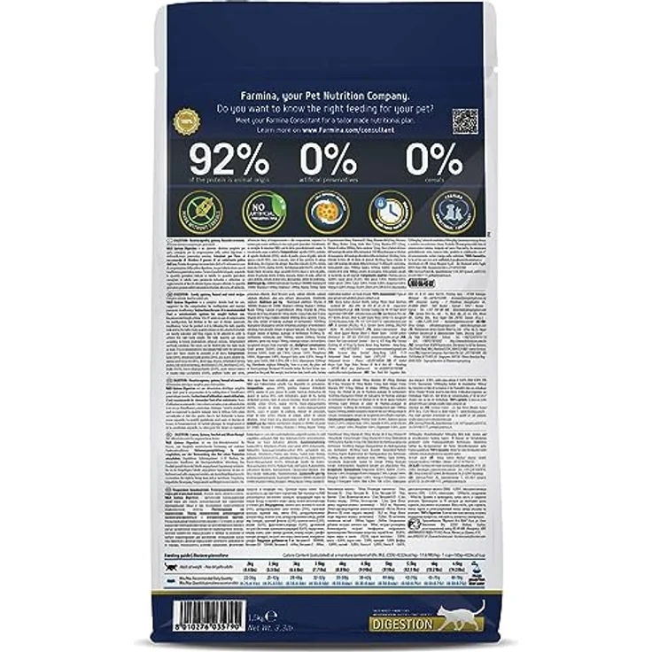 Farmina Quinoa Agneau & Fenouil, Katzen-Trockenfutter mit 92 % Eiweiß tierischen Ursprungs, 1,50 Kg, getreidefrei – Bild 2