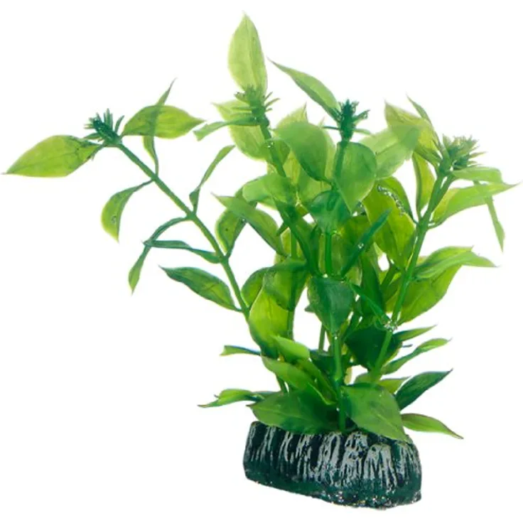 Hobby 51559 Hygrophila, 13 cm Aquarien-Dekoration mit naturgetreuer Nachbildung und pflegeleichtem Design, künstlicher Felsenbasis