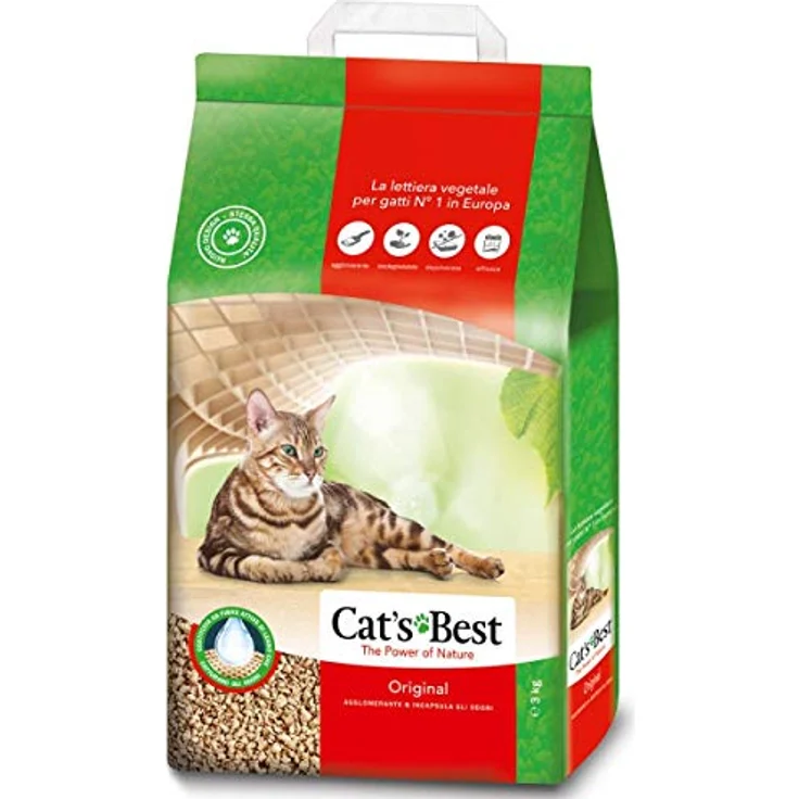 Cat's Best Okoplus Katzenstreu, 3 kg - Klumpendes Naturprodukt für eine hygienische Katzentoilette – Bild 1